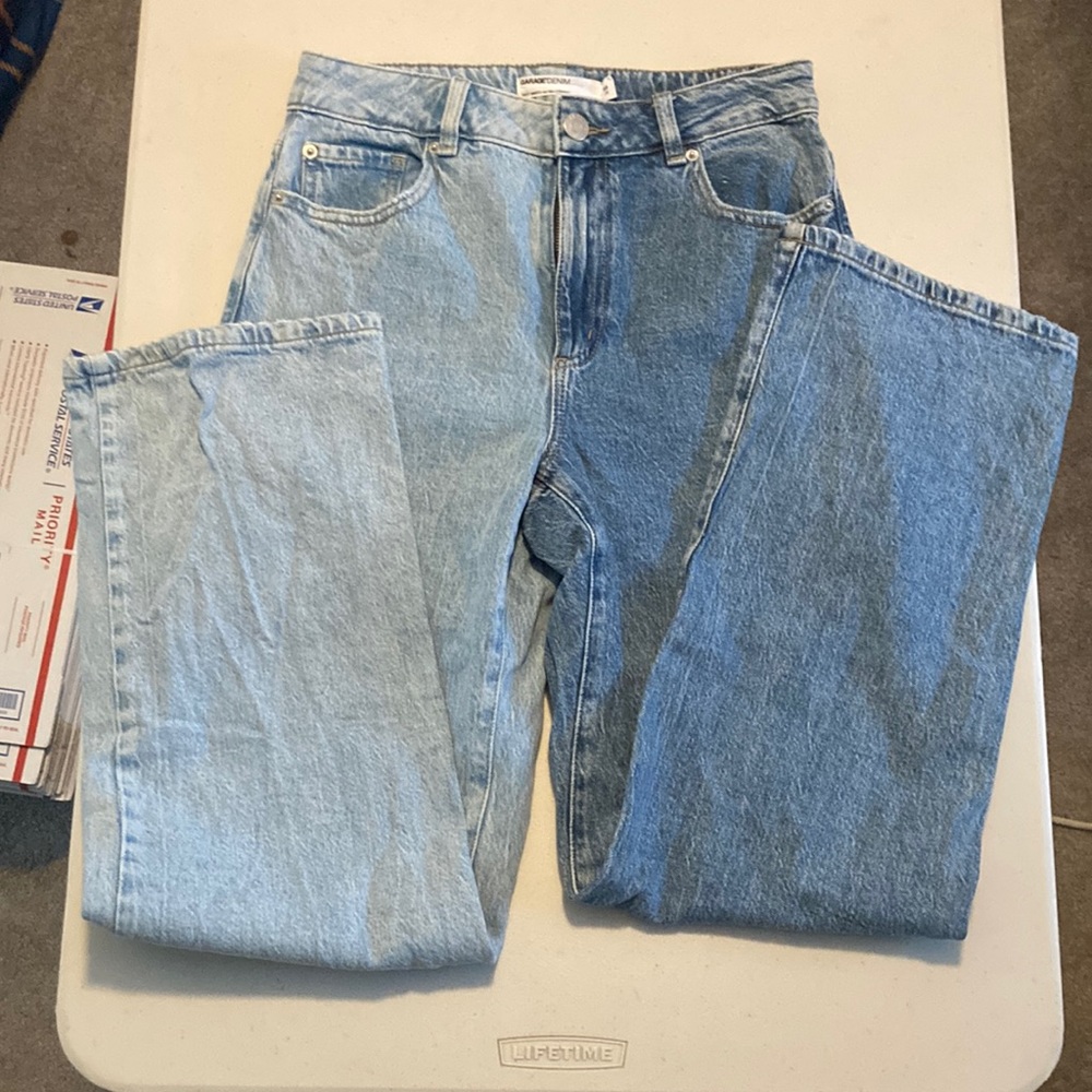 NWOT Garage 90s straight two-tone denim jeans size 3